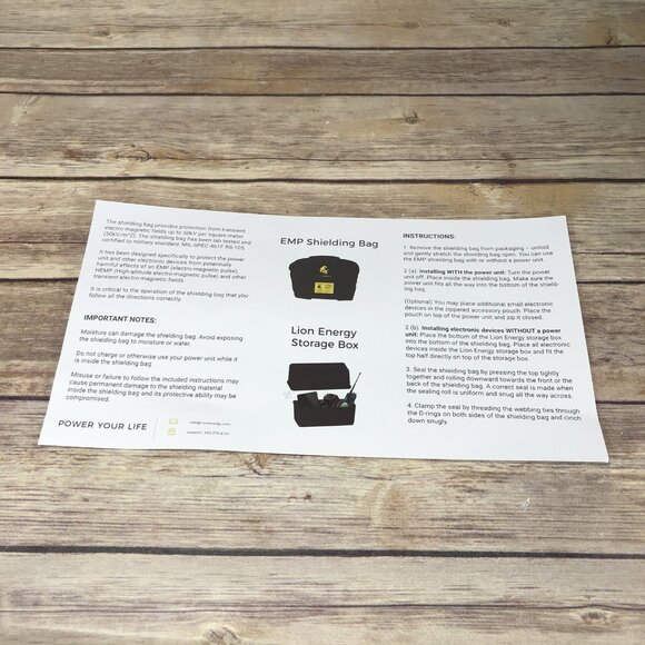 NEW Lion Energy EMP Shielding Faraday Military MIL-SPEC 461-FR5-105 Bag NEW - Picture 7 of 9